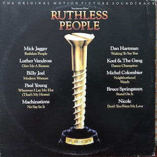Various : Ruthless People (The Original Motion Picture Soundtrack) (LP, Album, Comp)