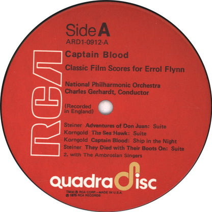 Charles Gerhardt, National Philharmonic Orchestra : Captain Blood — Classic Film Scores For Errol Flynn (LP, Album, Quad)