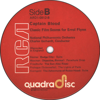 Charles Gerhardt, National Philharmonic Orchestra : Captain Blood — Classic Film Scores For Errol Flynn (LP, Album, Quad)