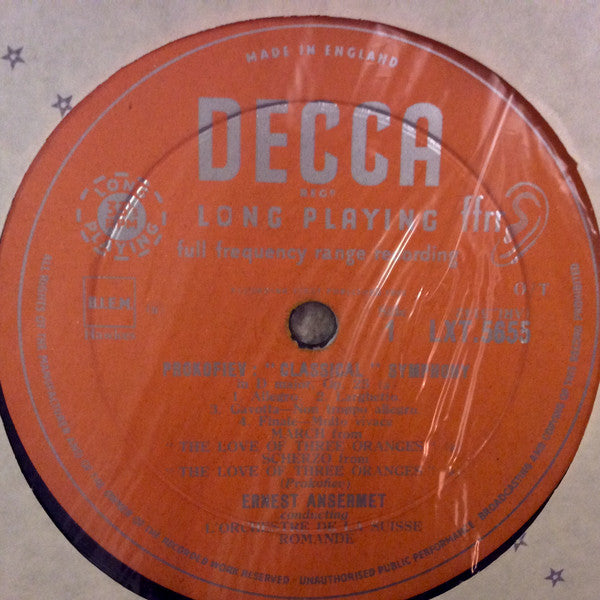 Sergei Prokofiev / Mikhail Ivanovich Glinka / Alexander Borodin, Ernest Ansermet, L'Orchestre De La Suisse Romande : Classical Symphony / March And Scherzo / Kamarinskaïa Fantasy / A Life For The Czar / In The Steppes Of Central Asia (LP, Mono)