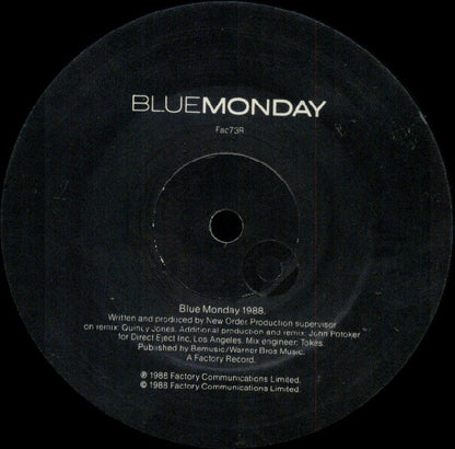NewOrder* : Blue Monday 1988 (12", Single)