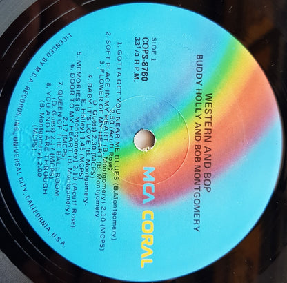 Buddy Holly & Bob Montgomery : Western And Bop (LP, Comp)