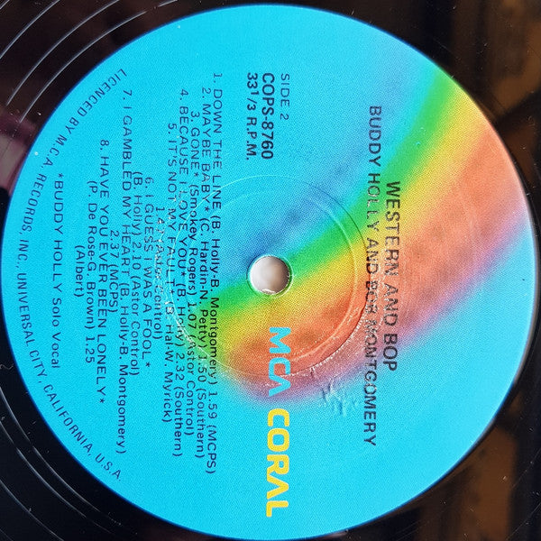Buddy Holly & Bob Montgomery : Western And Bop (LP, Comp)