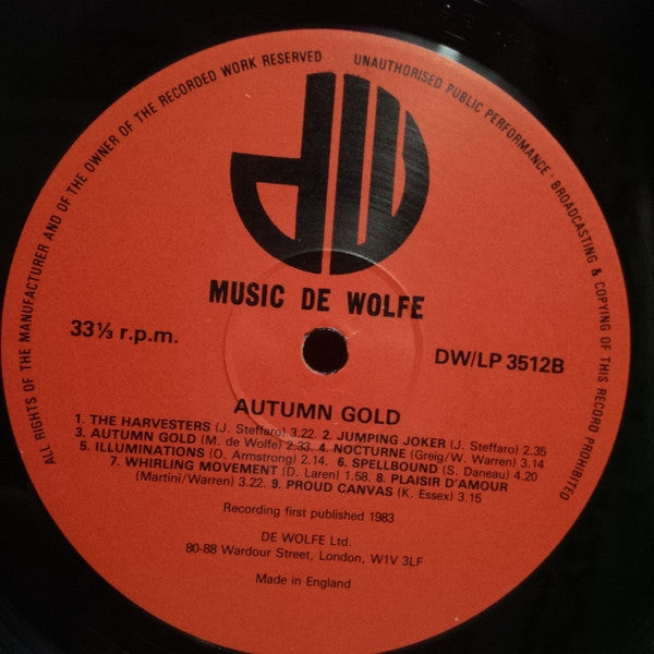 The International Studio Orchestra : Autumn Gold (LP, Album)