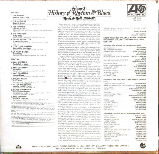 Various : History Of Rhythm & Blues Volume 3 Rock & Roll 1956-57 (LP, Comp)