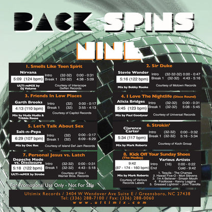 Various : Back Spins Nine (CDr, Comp, Promo)
