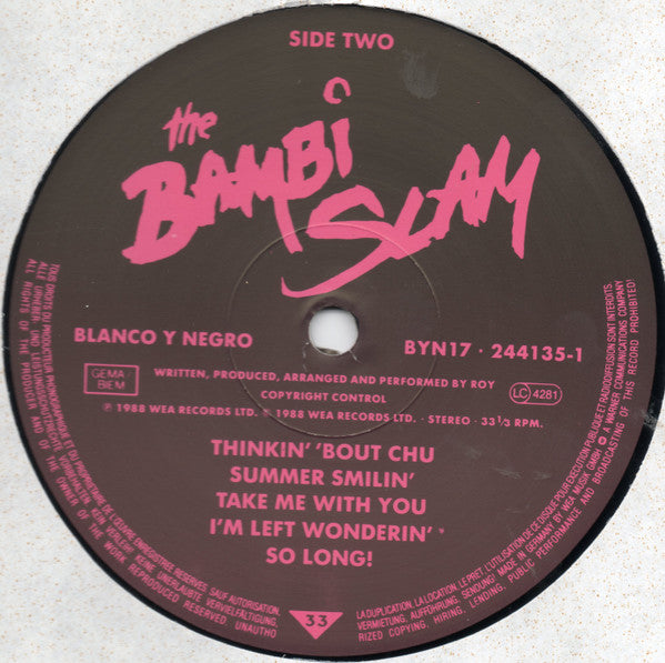 The Bambi Slam : The Bambi Slam (LP, Album, DMM)