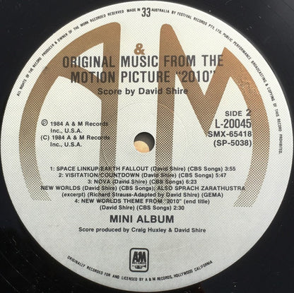 David Shire : 2010 (Original Music From The Motion Picture) (LP, Album, Promo, Dig)