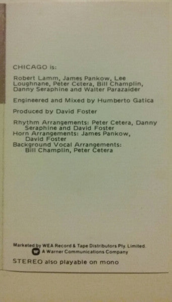 Chicago (2) : Chicago 16 (Cass, Album)