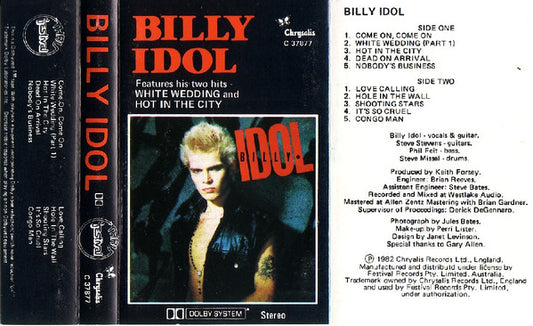 Billy Idol : Billy Idol (Cass, Album)