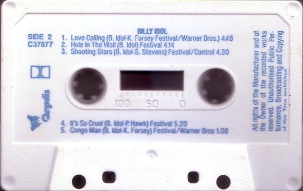 Billy Idol : Billy Idol (Cass, Album)