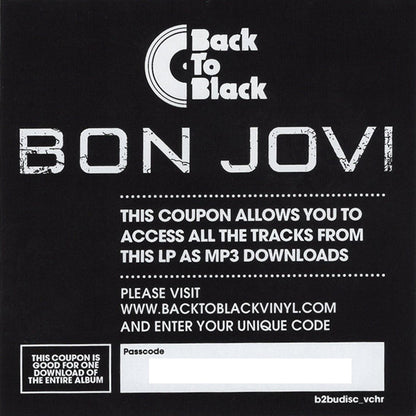 Bon Jovi : Slippery When Wet (LP, Album, RE, 180)