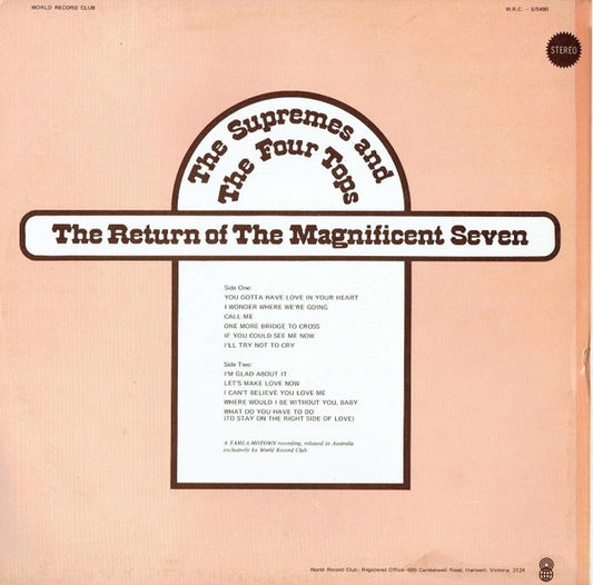 The Supremes & The Four Tops* : The Return Of The Magnificent Seven (LP, Album, Club)