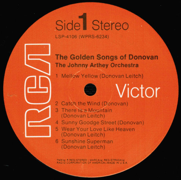 The Johnny Arthey Orchestra* : The Golden Songs Of Donovan (LP, Album, Ind)