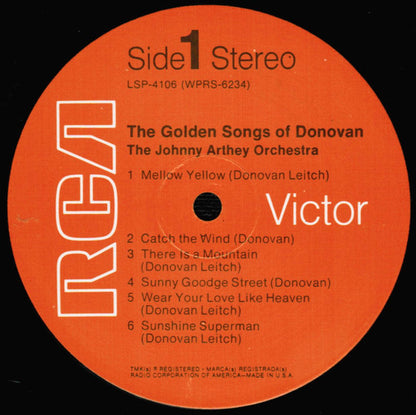The Johnny Arthey Orchestra* : The Golden Songs Of Donovan (LP, Album, Ind)