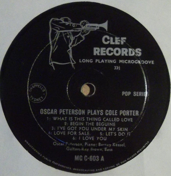 Oscar Peterson : Oscar Peterson Plays Cole Porter (LP, Album, Mono)