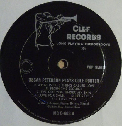Oscar Peterson : Oscar Peterson Plays Cole Porter (LP, Album, Mono)
