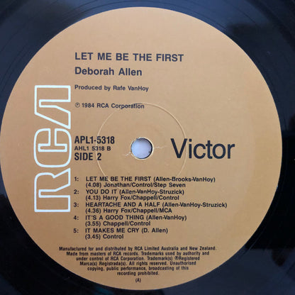 Deborah Allen : Let Me Be The First  (LP, Album)