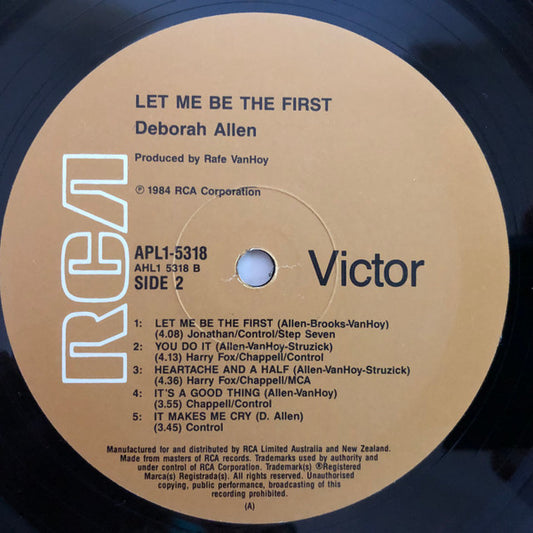 Deborah Allen : Let Me Be The First  (LP, Album)