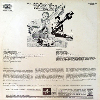 Ravi Shankar : At The Woodstock Festival (LP)