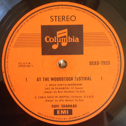 Ravi Shankar : At The Woodstock Festival (LP)