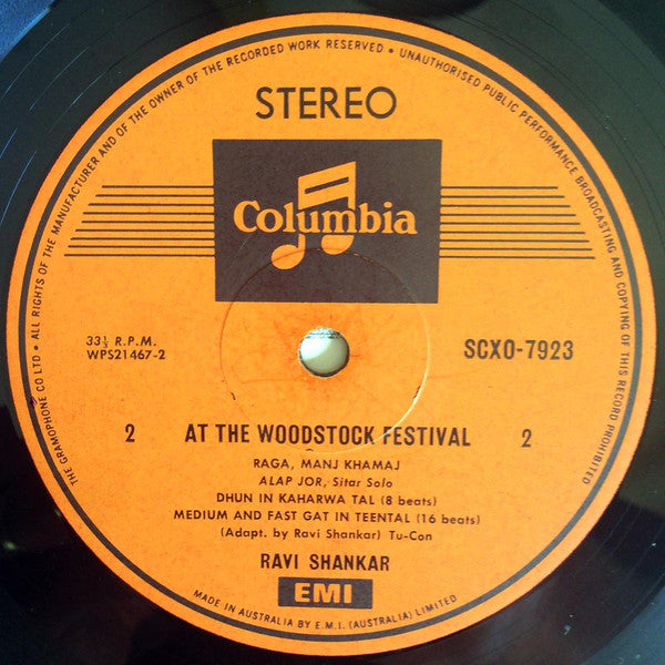 Ravi Shankar : At The Woodstock Festival (LP)
