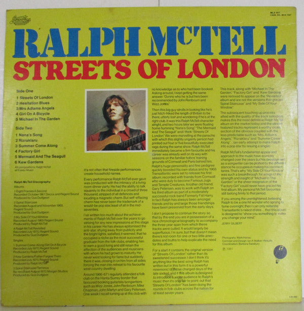 Ralph McTell : Streets Of London (LP, Comp, RE)