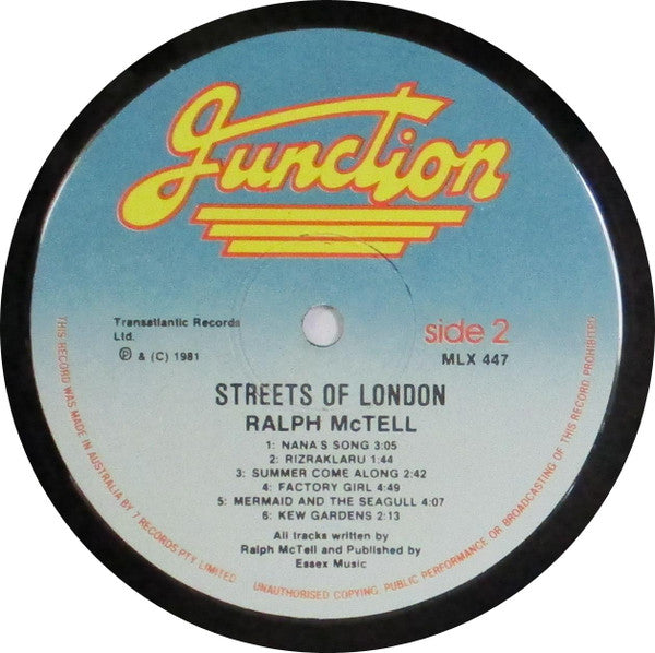 Ralph McTell : Streets Of London (LP, Comp, RE)