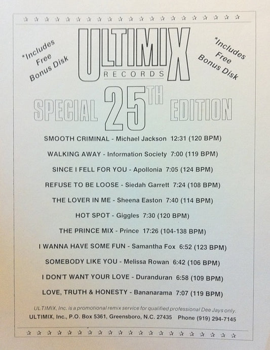 Various : Ultimix 25 (4x12", Comp, Ltd, Promo)