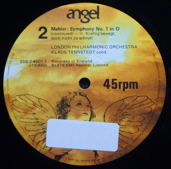 Gustav Mahler, Klaus Tennstedt, London Philharmonic Orchestra : Symphony No. 1 (2x12", Album, Quad)