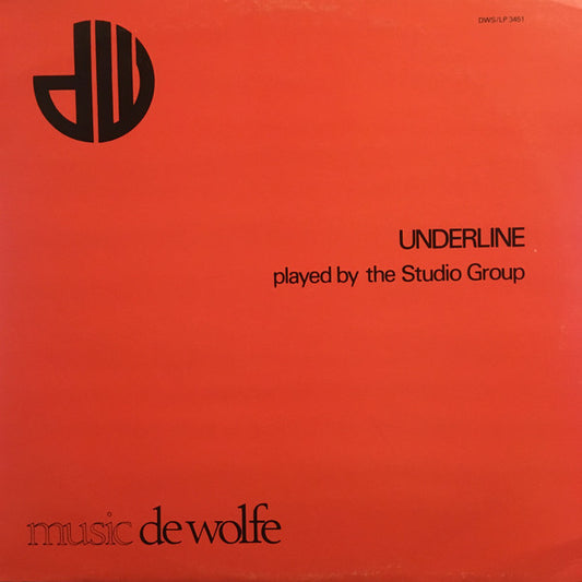 The Studio Group (2) : Underline (LP)