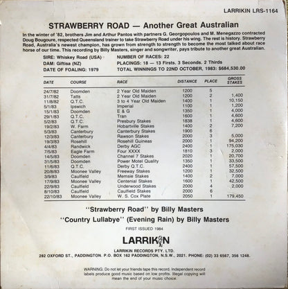 Billy Masters (3) : Strawberry Road (7", Single)