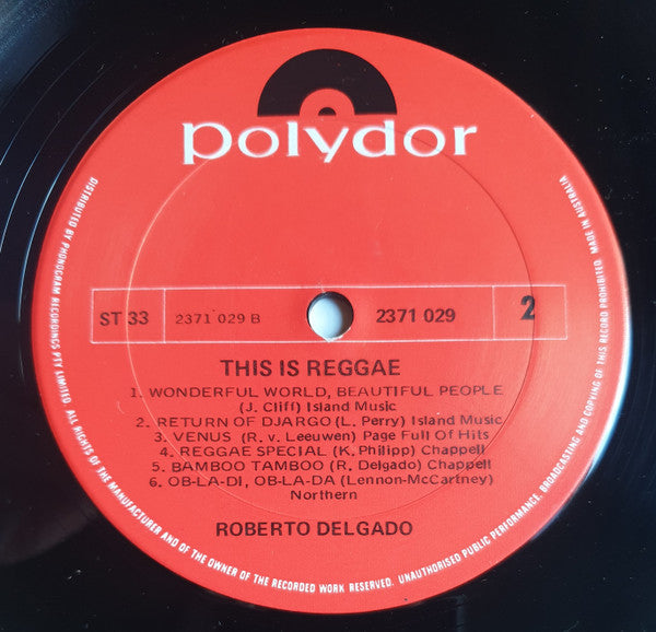 Roberto Delgado & His Orchestra : This Is Reggae (LP, Album)