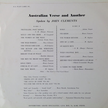 John Clements (3) : Australian Verse. And Another (LP, Album)
