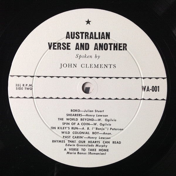 John Clements (3) : Australian Verse. And Another (LP, Album)