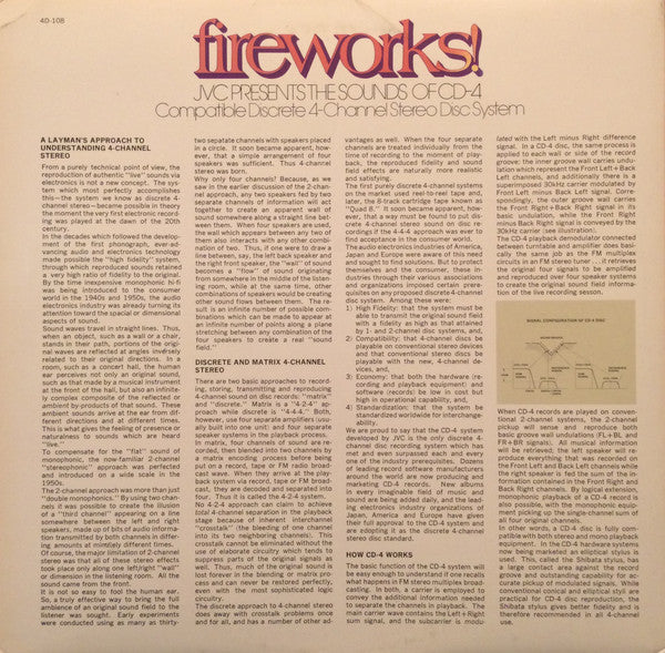 Various : Fireworks! JVC Presents The Spectacular Sounds of CD-4 (LP, Comp, Quad)
