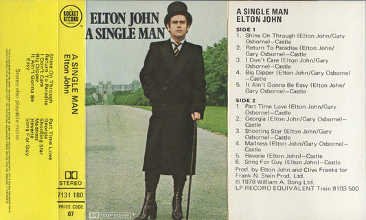 Elton John : A Single Man (Cass, Album, Dol)