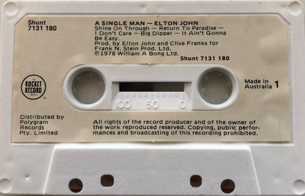 Elton John : A Single Man (Cass, Album, Dol)