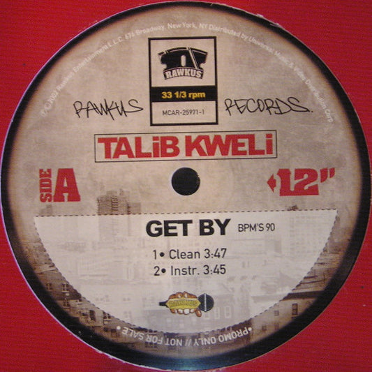 Talib Kweli : Get By (12", Single, Promo)