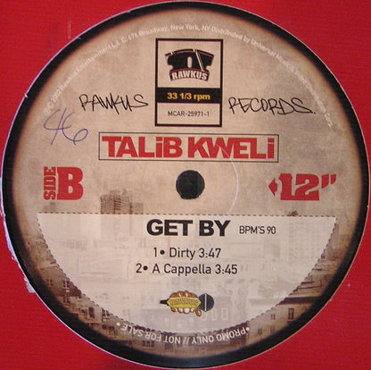 Talib Kweli : Get By (12", Single, Promo)