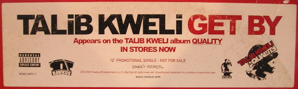 Talib Kweli : Get By (12", Single, Promo)