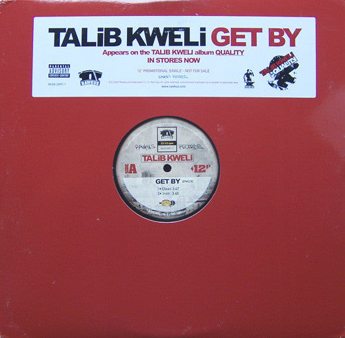 Talib Kweli : Get By (12", Single, Promo)