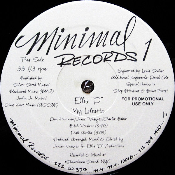 Ellis "D"* : My Loleatta (12", Promo)