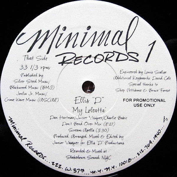 Ellis "D"* : My Loleatta (12", Promo)
