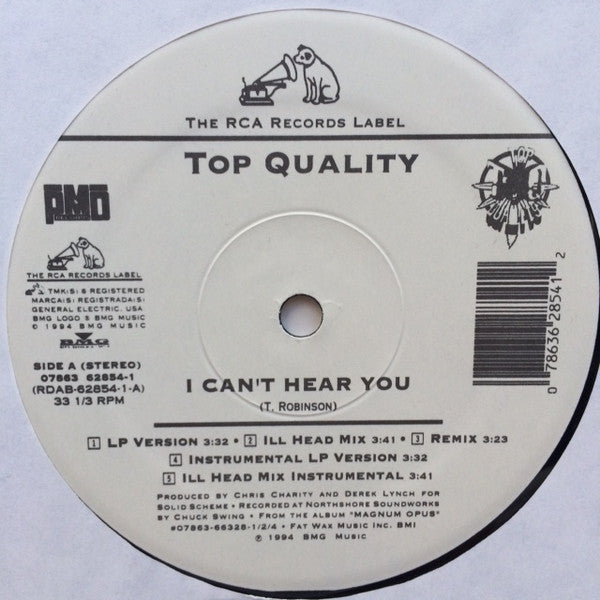 Top Quality : I Can't Hear You (12")