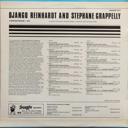 Django Reinhardt And Stéphane Grappelli : Django Et Stephane 1947-1949 (LP, Comp, RE)