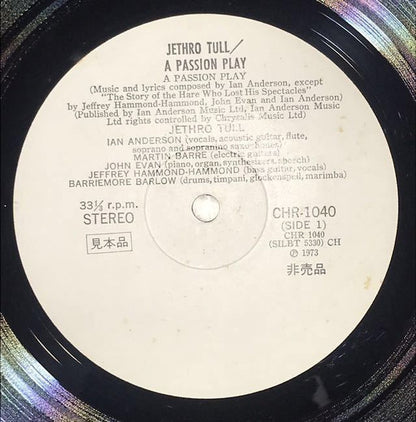 Jethro Tull : A Passion Play (LP, Album, Promo, Gat)