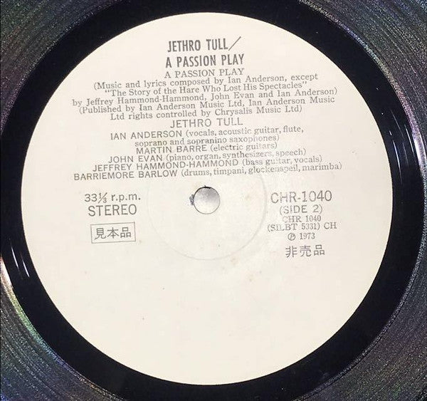 Jethro Tull : A Passion Play (LP, Album, Promo, Gat)