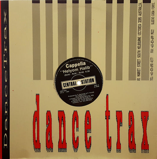 Cappella : Helyom Halib (Acid - Acid - Acid) (12", Single)