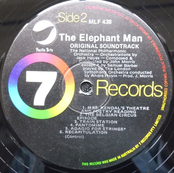 John Morris : The Elephant Man (Original Motion Picture Soundtrack) (LP, Album, Gat)